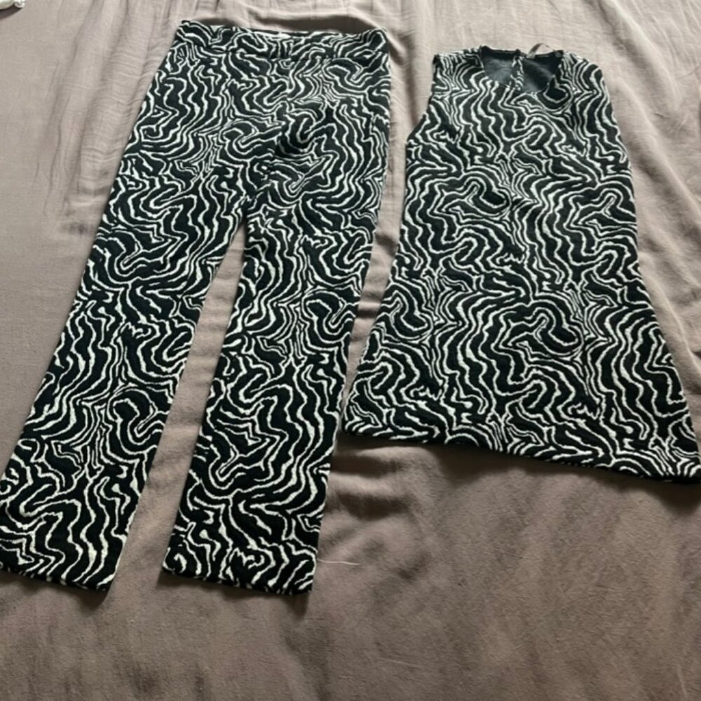 jacquard tunic and pants set